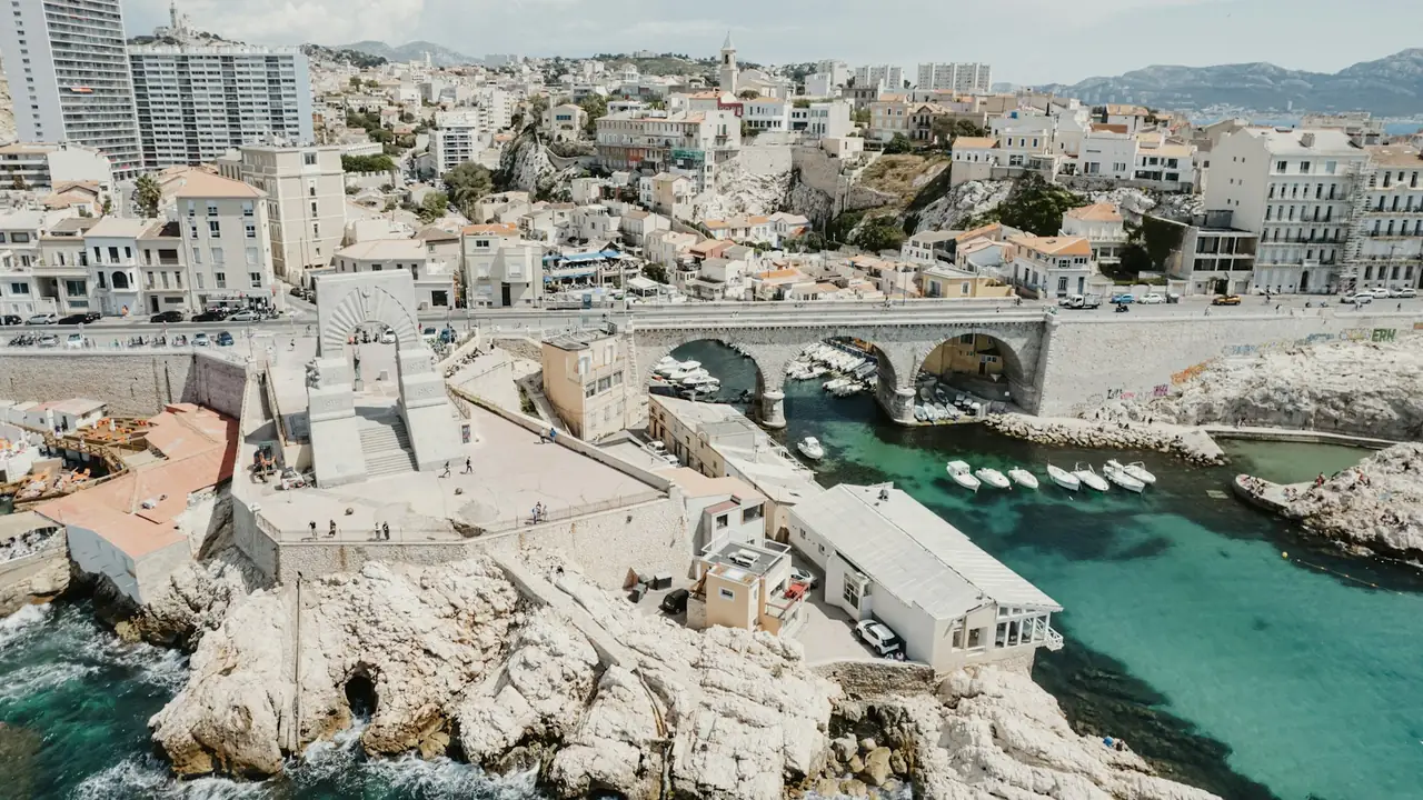 Le vallon des Auffes à Marseille vu du ciel