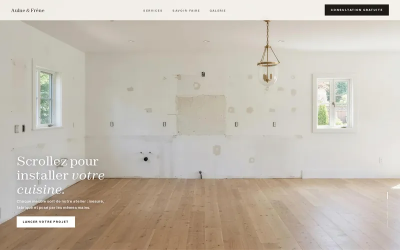 Aperçu du site Aulne & Frêne, réalisé par Ghassanova SEO