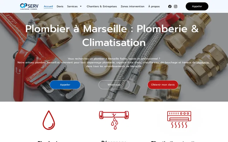 Aperçu du site CPServ, réalisé par Ghassanova SEO