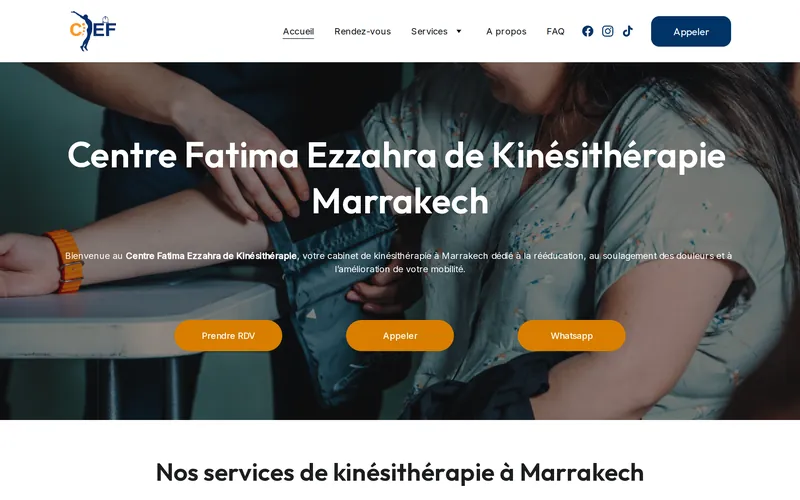 Aperçu du site Centre Fatima Ezzahra, réalisé par Ghassanova SEO